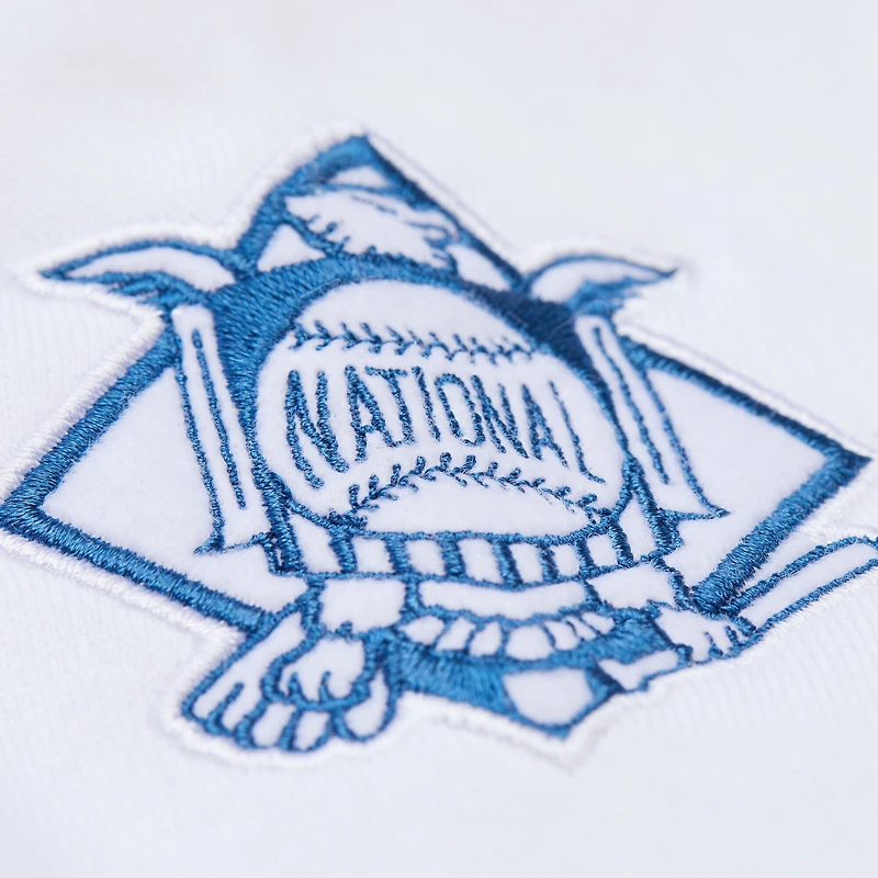 Sweat à capuche en polaire Mitchell & Ness blanc Los Angeles Dodgers Cooperstown Collection pour homme