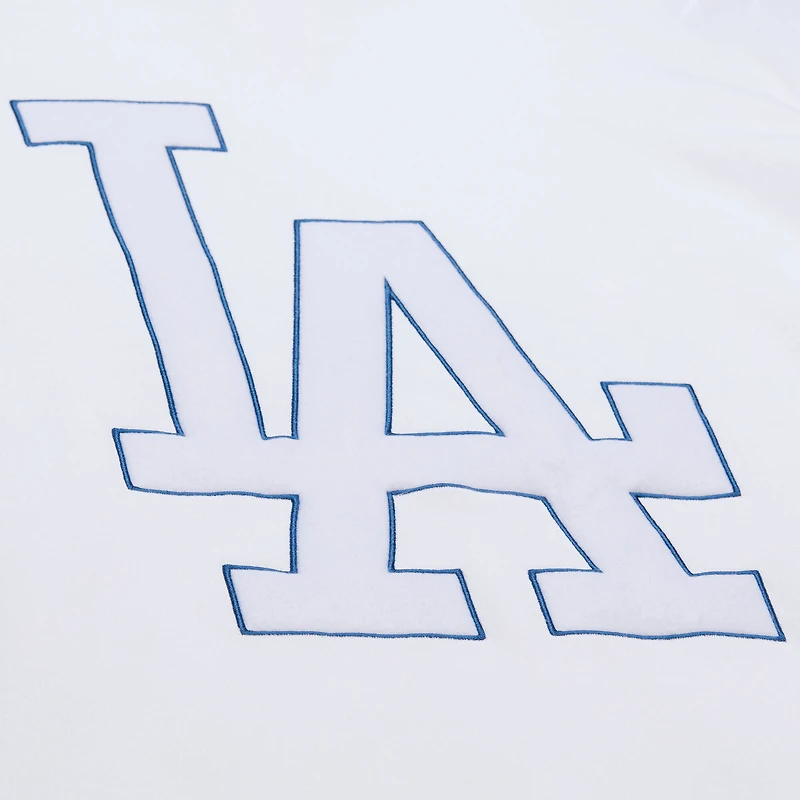Sweat à capuche en polaire Mitchell & Ness blanc Los Angeles Dodgers Cooperstown Collection pour homme