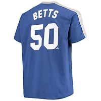 T-shirt Mookie Betts Royal/Gris pour hommes des Dodgers de Los Angeles Big & Tall Fashion Piping Player