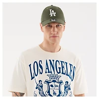 T-shirt floqué beige New Era pour homme, motif armoiries des Dodgers de Los Angeles
