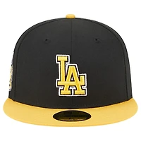 Men's New Era Black/Gold Los Angeles Dodgers 59FIFTY Fitted Hat