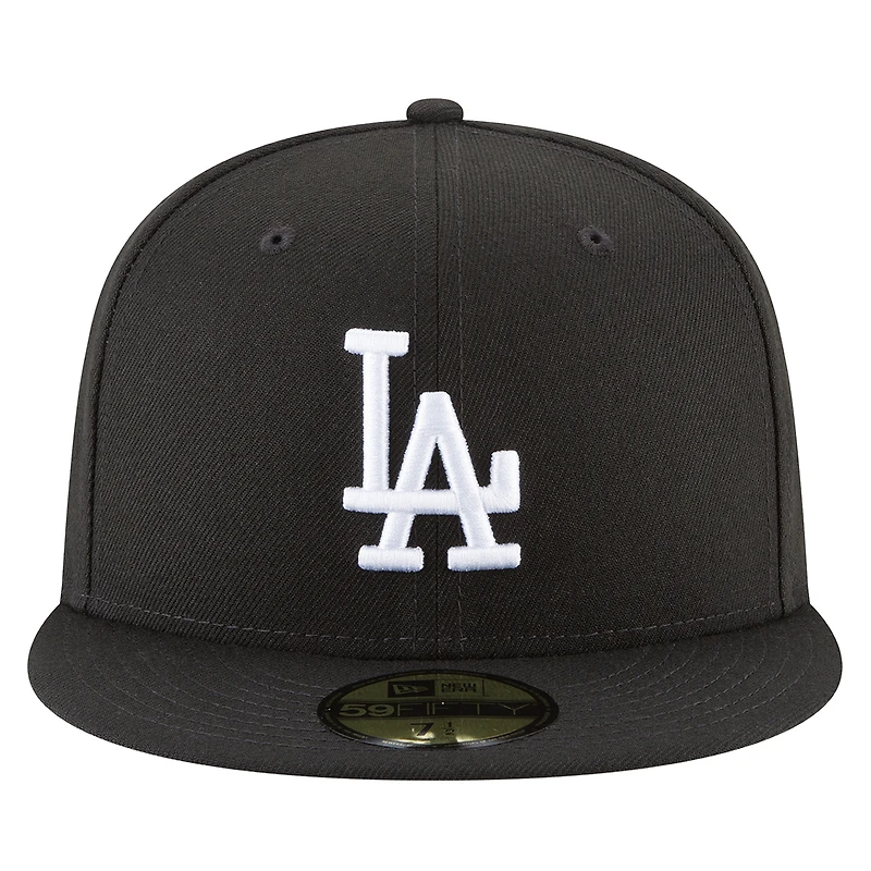 Men's New Era Black Los Angeles Dodgers 2024/25 Back-to-Back Champions Diamond Side Patch 59FIFTY Fitted Hat