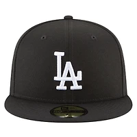 Men's New Era Black Los Angeles Dodgers 2024/25 Back-to-Back Champions Diamond Side Patch 59FIFTY Fitted Hat