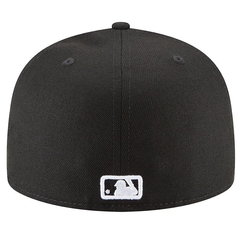 Men's New Era Black Los Angeles Dodgers 2024/25 Back-to-Back Champions Diamond Side Patch 59FIFTY Fitted Hat