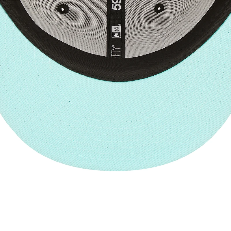 Men's New Era Black Los Angeles Dodgers 40th Anniversary Light 59FIFTY Fitted Hat