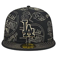 Men's New Era Black Los Angeles Dodgers 59FIFTY Day Fitted Hat