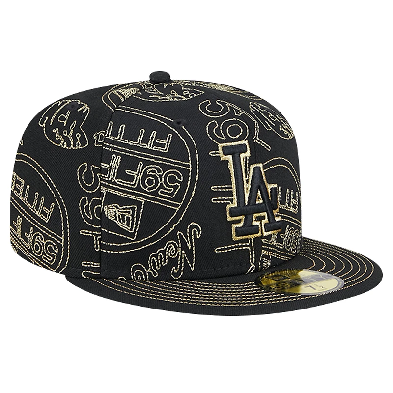 Men's New Era Black Los Angeles Dodgers 59FIFTY Day Fitted Hat
