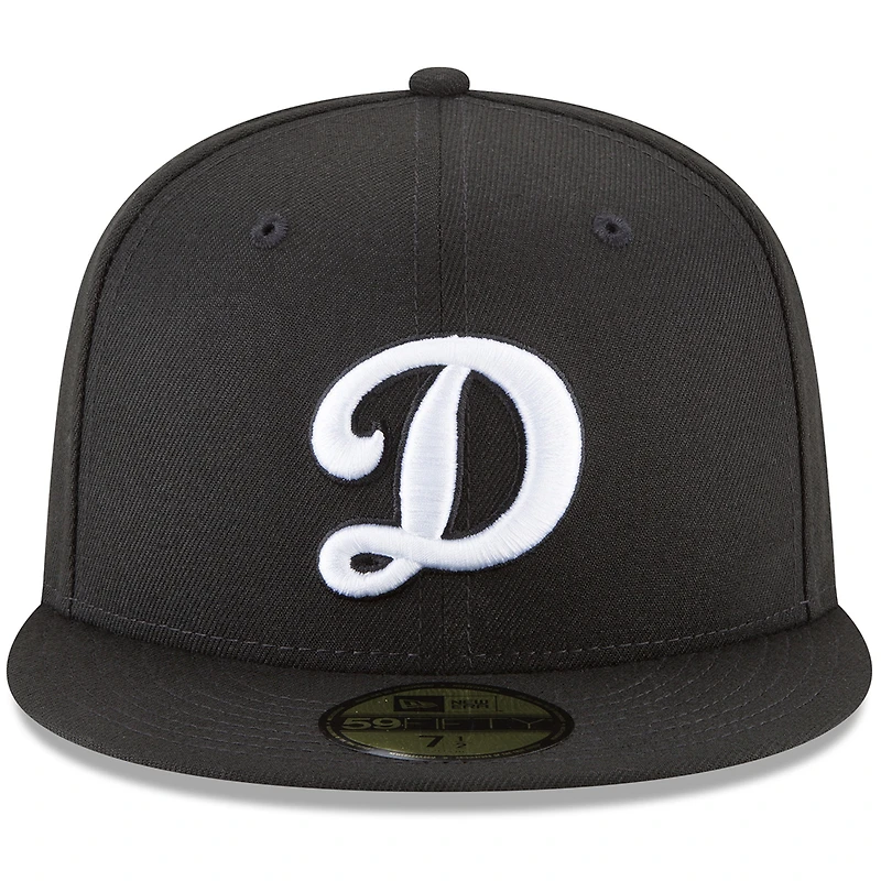 Casquette ajustée 59FIFTY Los Angeles Dodgers New Era noire pour homme