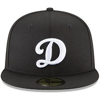 Casquette ajustée 59FIFTY Los Angeles Dodgers New Era noire pour homme