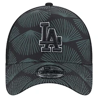 Men's New Era  Black Los Angeles Dodgers 9FORTY A-Frame Trucker Adjustable Hat