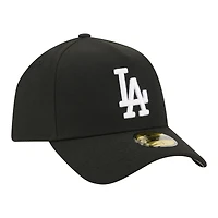 Casquette ajustée New Era 59FORTY noire pour homme, Los Angeles Dodgers, modèle A-Frame.