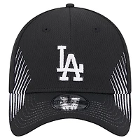 Men's New Era Black Los Angeles Dodgers Active Dash Mark 39THIRTY Flex Hat
