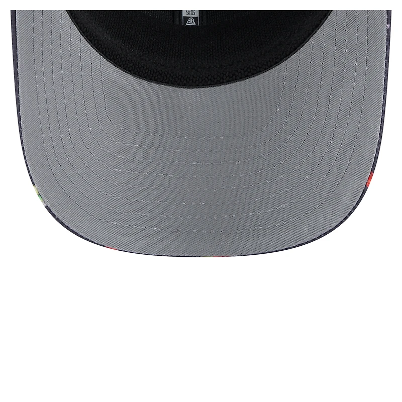 Men's New Era Black Los Angeles Dodgers Adventure Drinks Pattern 9SEVENTY Stretch-Snap Hat
