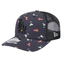 Casquette extensible à bouton-pression New Era noire pour homme
