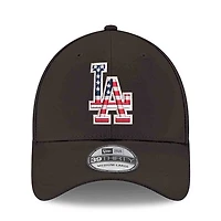 Casquette New Era noire pour homme Los Angeles Dodgers America 250 39THIRTY Flex