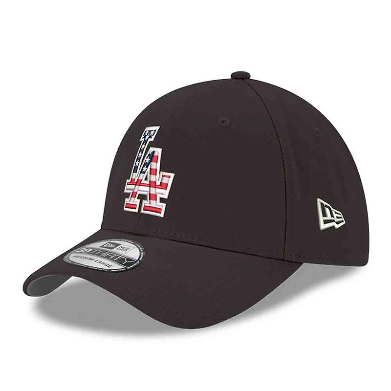 Men's New Era Black Los Angeles Dodgers America 250 39THIRTY Flex Hat