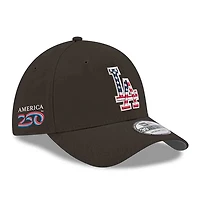 Men's New Era Black Los Angeles Dodgers America 250 39THIRTY Flex Hat