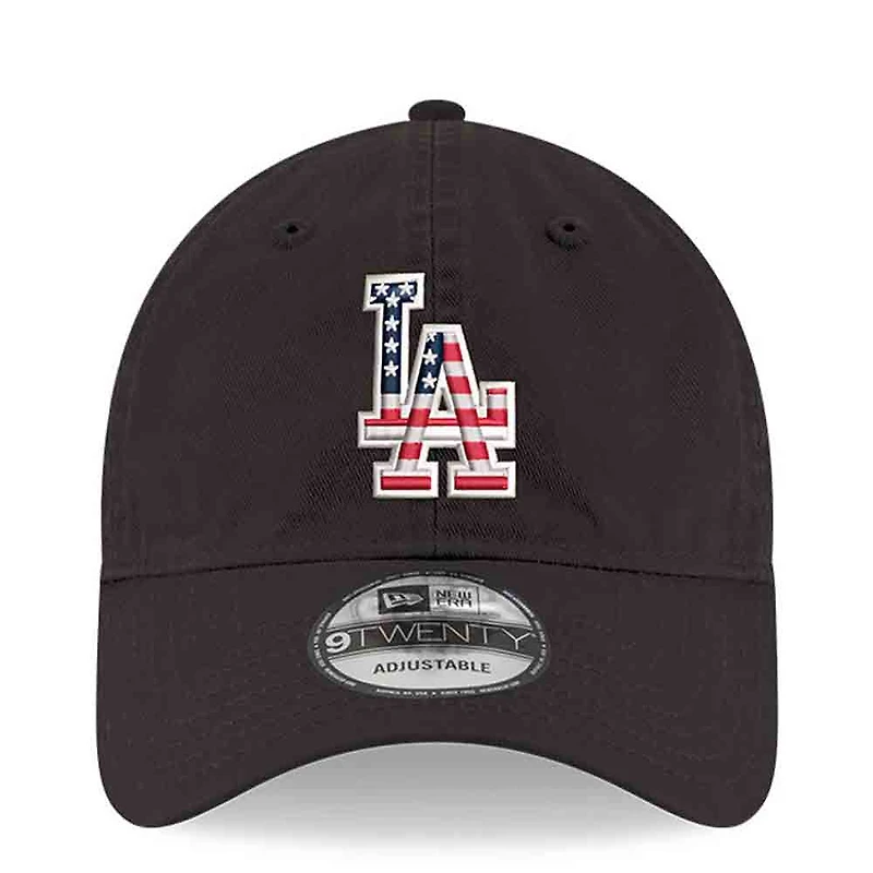 Casquette ajustable New Era noire Los Angeles Dodgers America 250 9TWENTY pour homme