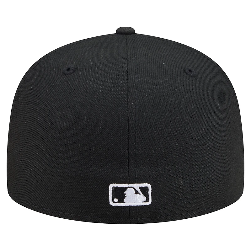 Men's New Era Black Los Angeles Dodgers Americana Bald Eagle Pre-Curved 59FIFTY Fitted Hat