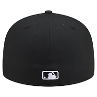 Men's New Era Black Los Angeles Dodgers Americana Bald Eagle Pre-Curved 59FIFTY Fitted Hat