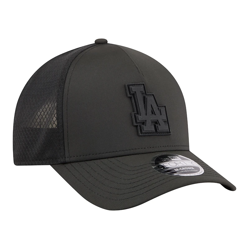Casquette trucker New Era 9FORTY noire pour homme, avec logo M-Crown et monture en A