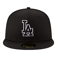 Men's New Era  Black Los Angeles Dodgers Blue Heaven On Earth Stadium Patch 59FIFTY Fitted Hat