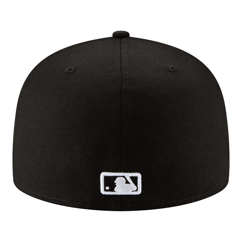 Men's New Era  Black Los Angeles Dodgers Blue Heaven On Earth Stadium Patch 59FIFTY Fitted Hat