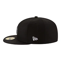 Men's New Era  Black Los Angeles Dodgers Blue Heaven On Earth Stadium Patch 59FIFTY Fitted Hat