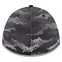 Men's New Era Black Los Angeles Dodgers Camo 39THIRTY A-Frame Flex Hat