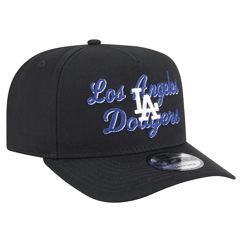Casquette snapback 9FIFTY A-Frame noire à point de chaînette des Dodgers de Los Angeles New Era pour homme