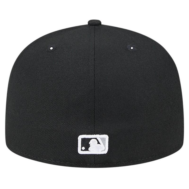 Men's New Era Black Los Angeles Dodgers Checkered Undervisor 59FIFTY Fitted Hat