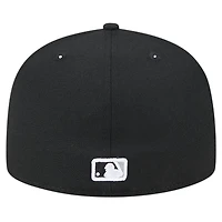 Men's New Era Black Los Angeles Dodgers Checkered Undervisor 59FIFTY Fitted Hat