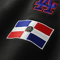 Sweat à capuche New Era noir pour homme, Los Angeles Dodgers, drapeau de la République dominicaine