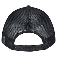 Men's New Era Black Los Angeles Dodgers Gradient 9FORTY A-Frame M-Crown Trucker Adjustable Hat