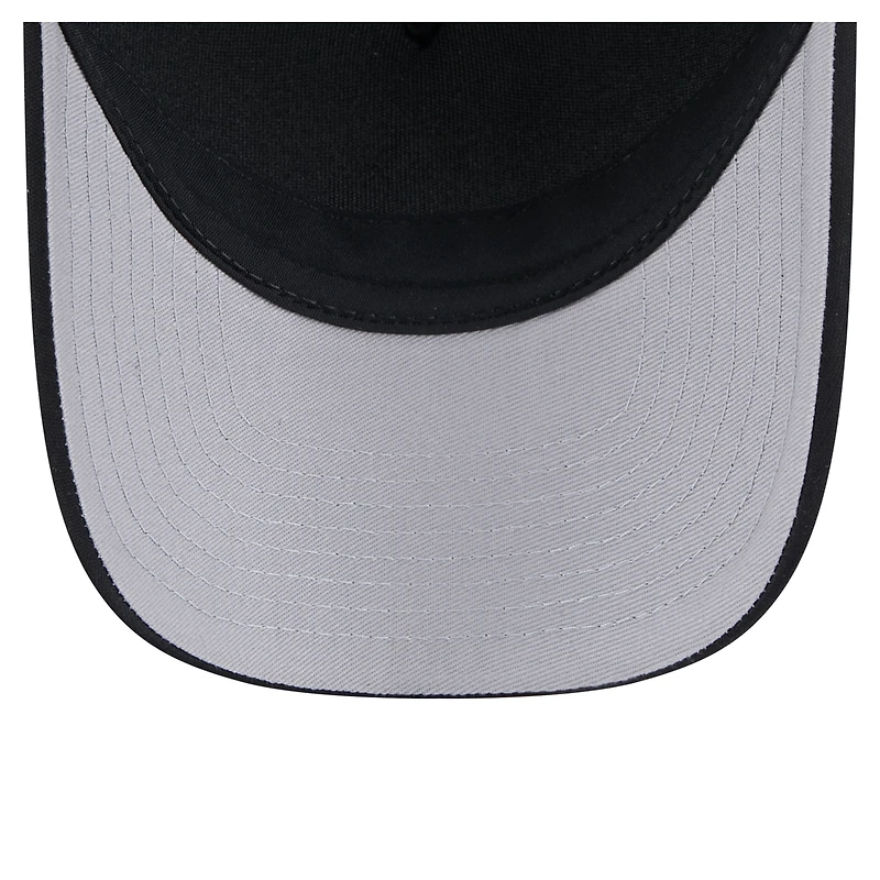 Men's New Era Black Los Angeles Dodgers Gradient 9FORTY A-Frame M-Crown Trucker Adjustable Hat