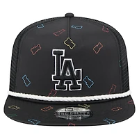 Men's New Era  Black Los Angeles Dodgers Gummy Golfer Trucker Adjustable Hat