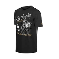 Men's New Era  Black Los Angeles Dodgers Injection Lifestyle Urban Ranchwear T-Shirt