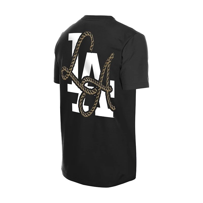 T-shirt New Era noir pour homme Los Angeles Dodgers Injection Lifestyle Urban Ranchwear