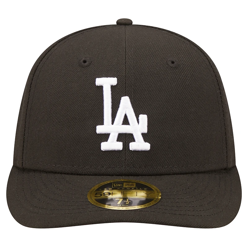 Men's New Era Black Los Angeles Dodgers Low Profile 59FIFTY Fitted Hat