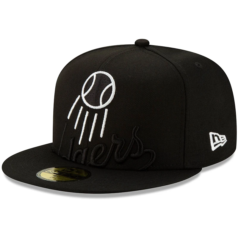 Men's New Era Black Los Angeles Dodgers Monochrome Logo Elements