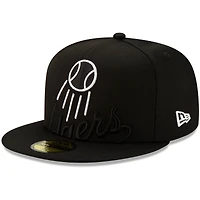 Men's New Era Black Los Angeles Dodgers Monochrome Logo Elements
