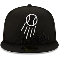 Men's New Era Black Los Angeles Dodgers Monochrome Logo Elements