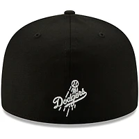 Men's New Era Black Los Angeles Dodgers Monochrome Logo Elements