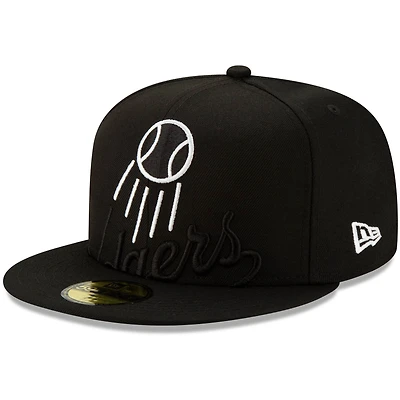 Men's New Era Black Los Angeles Dodgers Monochrome Logo Elements