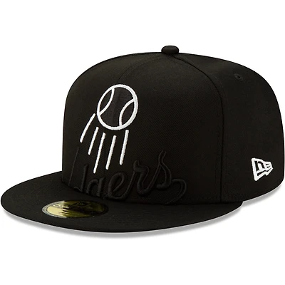 Casquette ajustée 59FIFTY pour homme New Era Los Angeles Dodgers noir avec logo monochrome
