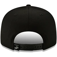 Men's New Era Black Los Angeles Dodgers Monochrome Logo Elements 9FIFTY Adjustable Snapback Hat