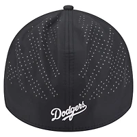 Casquette New Era noire Los Angeles Dodgers Night 39THIRTY Flex pour homme