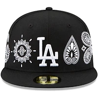 Casquette ajustée 59FIFTY pour homme Los Angeles Dodgers Paisley Elements noire New Era