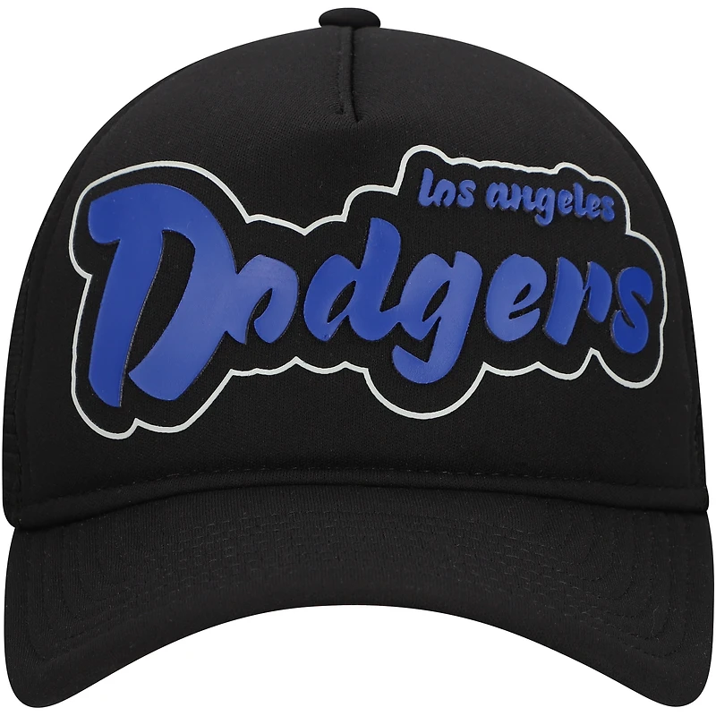 Casquette ajustable New Era noire Los Angeles Dodgers Retro Bold A-Frame Trucker 9FORTY pour homme