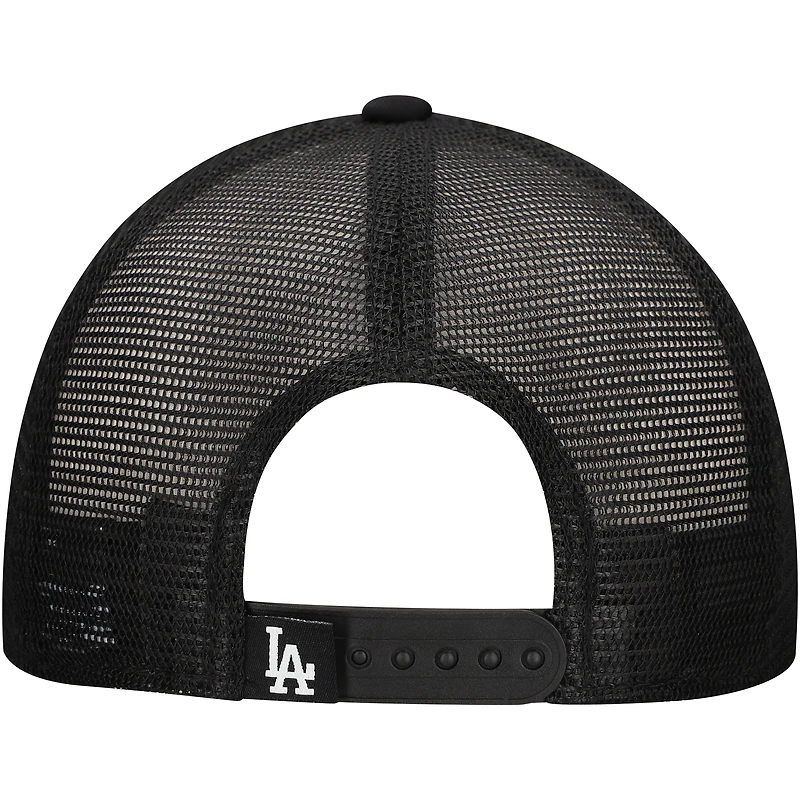 Casquette ajustable New Era noire Los Angeles Dodgers Retro Bold A-Frame Trucker 9FORTY pour homme